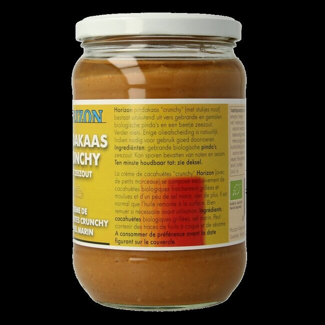 Pindakaas crunchy met zeezout eko bio 650 Gram