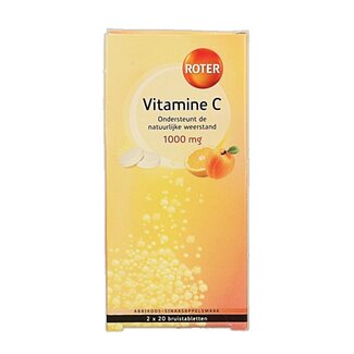 Roter Comprimés effervescents vit. C abricot-orange duopack 40 comprimés