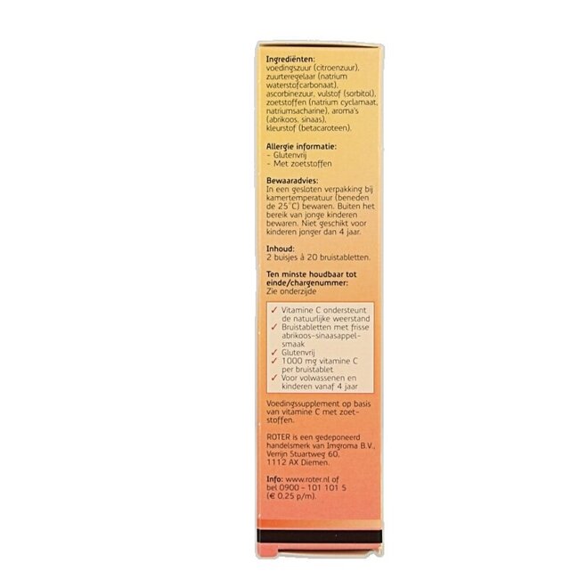 Bruistabletten abr. sin. vit C duopack 40 Bruistabletten