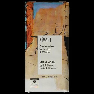 Vivani Chocolat lait et blanc cappuccino bio 100 Grammes