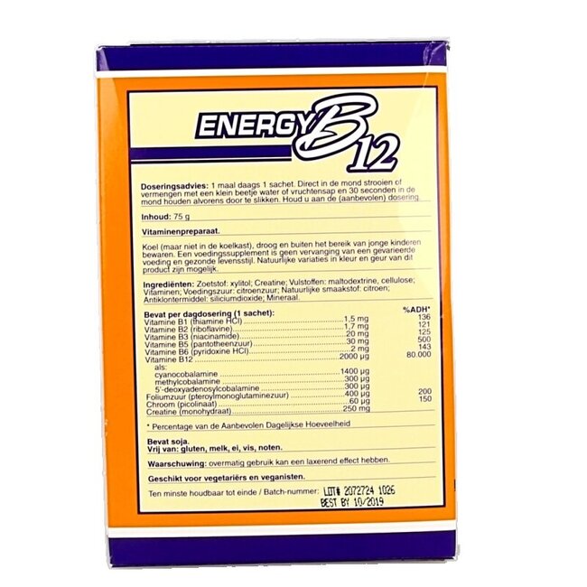 Energy B12 2000mcg 75 Sachets