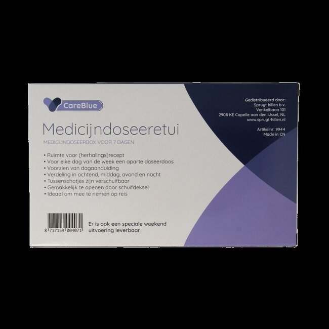 Medicijn doseeretui 7 dagen 1 Stuks