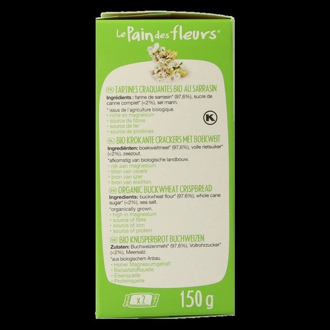 Cracottes au sarrasin bio 150 g