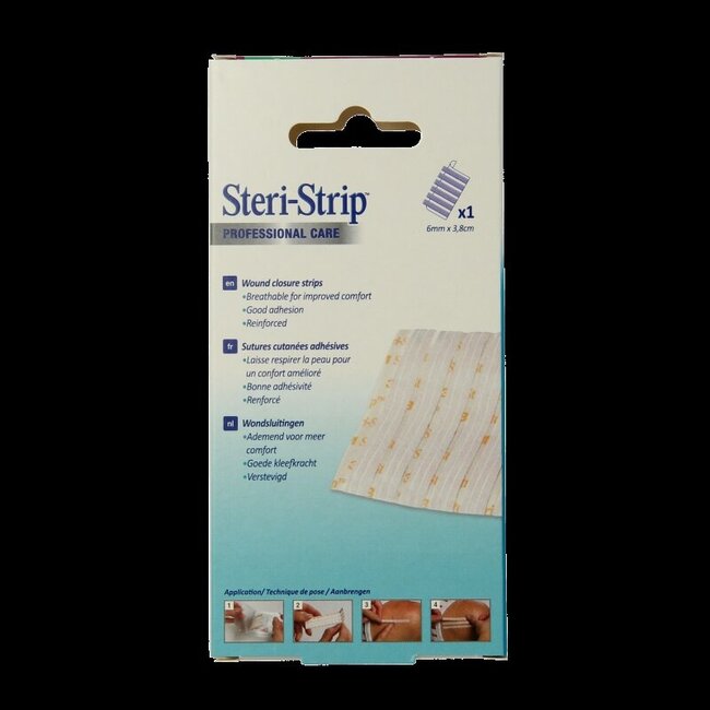 Steri strip hecht 6 x 38mm 6 Stuks