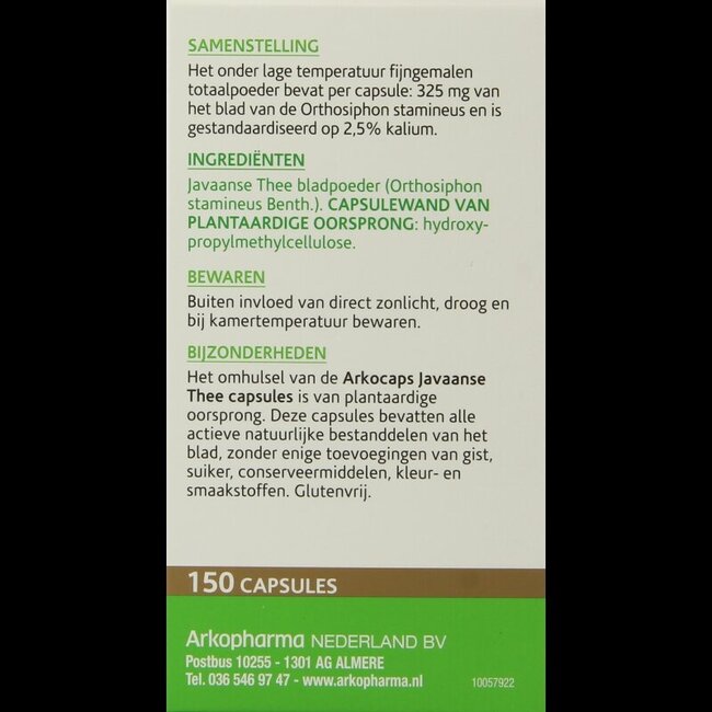 Javaanse thee 150 Capsules