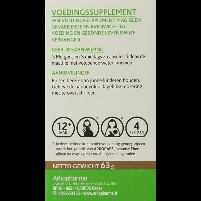 Javaanse thee 150 Capsules