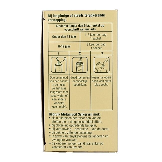 Metamucil orange suikervrij 30 Sachets