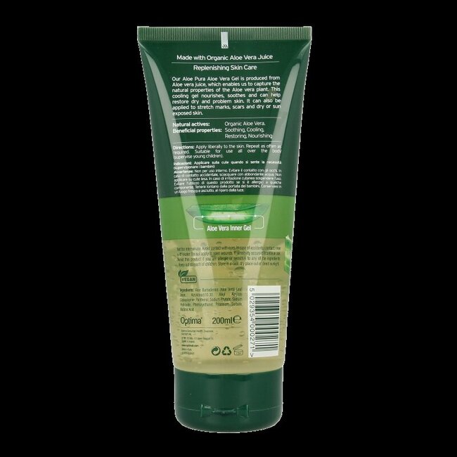Gel d'aloe vera bio original Aloe Pura 200 ml