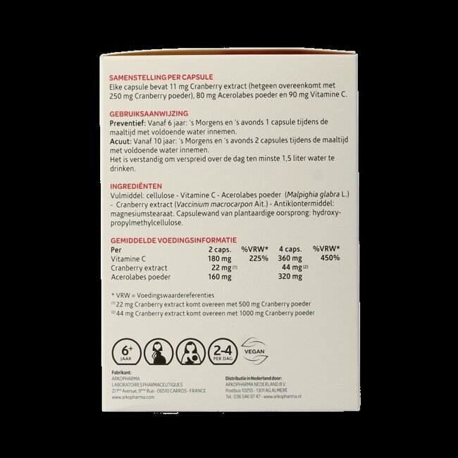 Cranberry capsules 180 Vegetarische capsules