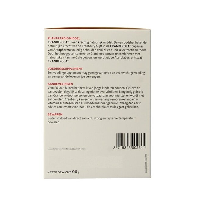 Cranberry capsules 180 Vegetarische capsules