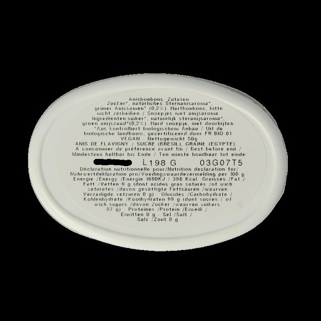 Anijspastilles anijs bio 50 Gram