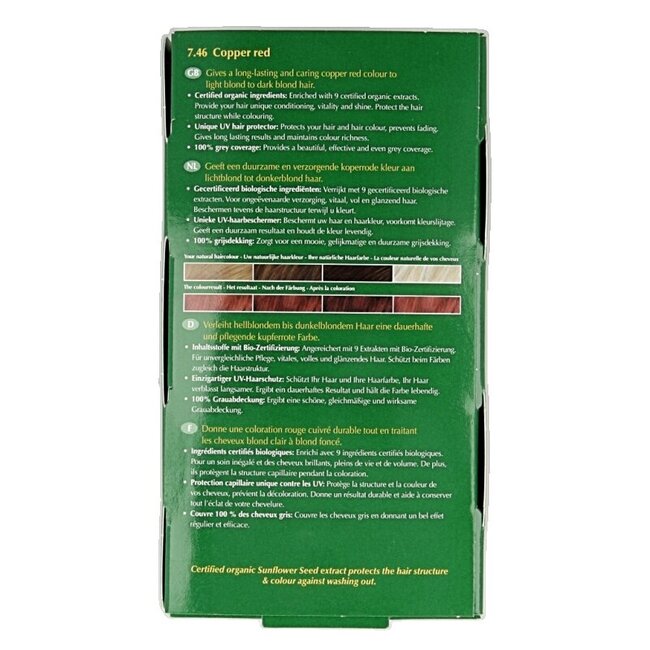 Coloration longue durée 7.46 rouge cuivré 100 ml