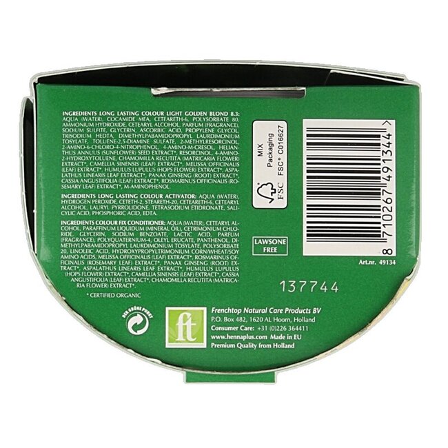 Coloration longue durée 8.3 blond doré 100 millilitres