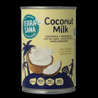 TerraSana Kokosmelk 22% vet bio 400 Milliliter