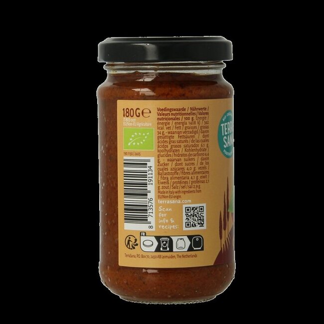 Pesto de tomates bio 180 Grammes