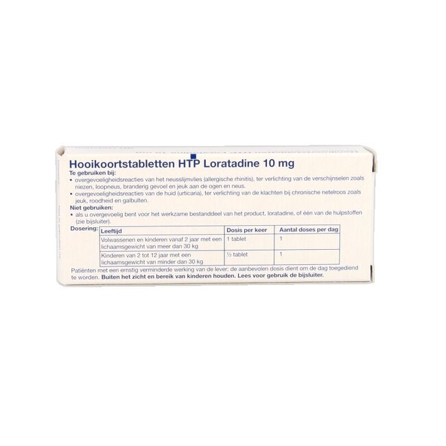 Loratadine 10 mg comprimés contre le rhume des foins, 30 comprimés