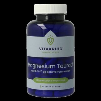 Vitakruid Taurate de Magnésium avec Vitamine B6 (P-5-P) 90 gélules végétales