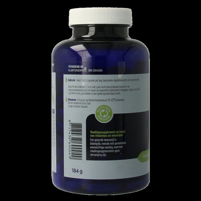 Gebufferde Vitamine C met oa Zink OPC Quercetine 180 Vegetarische capsules