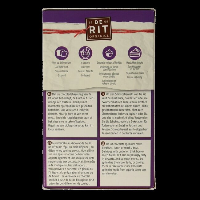 Mélange de vermicelles en chocolat bio Chocoreale 225 g