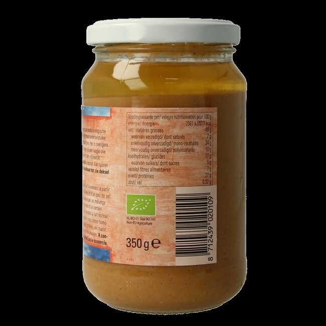Pindakaas met zout eko bio 350 Gram