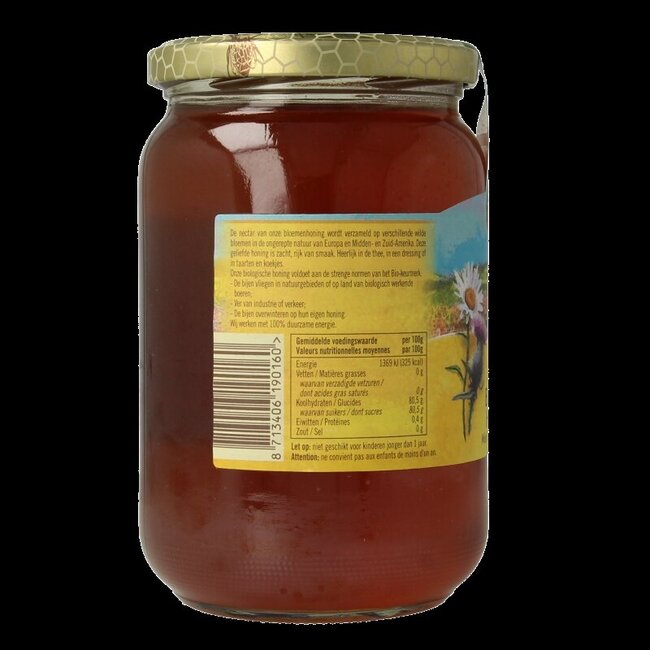 Bloemenhoning vloeibaar bio 900 Gram