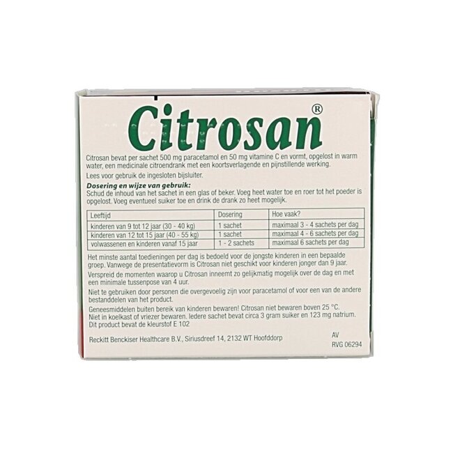 Boisson chaude au citron 15 sachets