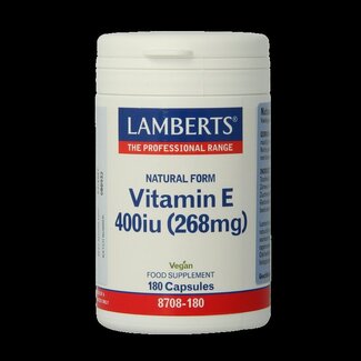Lamberts Vitamine E 400 UI naturelle 180 gélules végétales