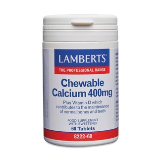 Lamberts Calcium 400mg kauwtabletten + Vit. D en Fos 60 Kauwtabletten