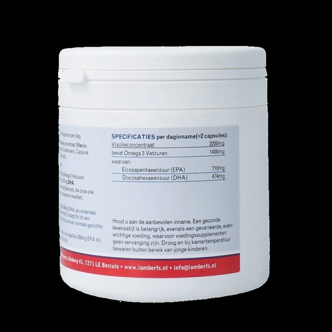 Huile de poisson pure 1100 mg oméga 3 120 capsules