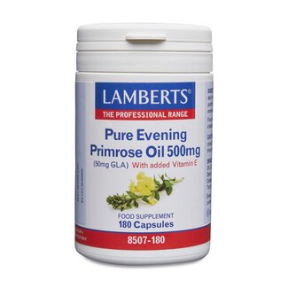 Lamberts Huile d'onagre 500 mg (pure evening primrose oil) 180 capsules végétariennes
