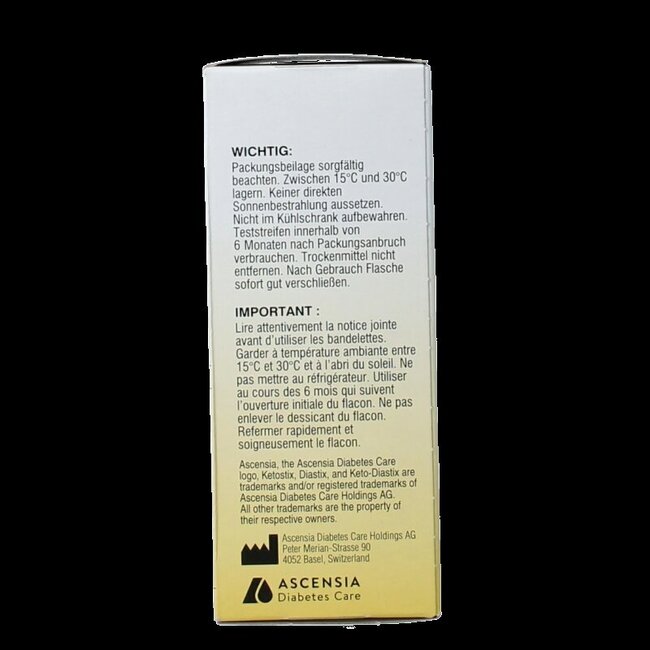 Bandelettes de test Ketostix 50 unités