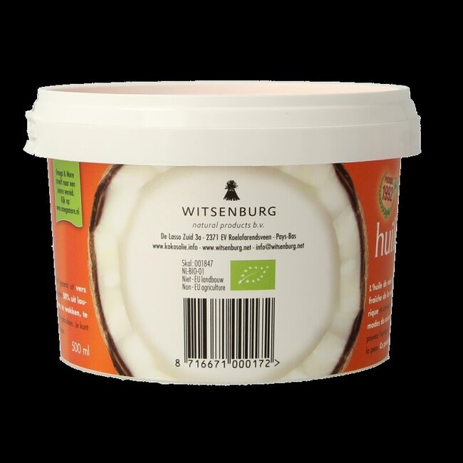 Huile de coco désodorisée bio 500 ml