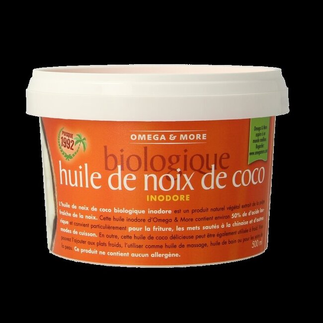 Huile de coco désodorisée bio 500 ml