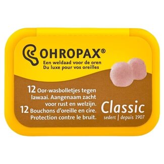 Ohropax Bouchons d'oreilles anti-bruit Ohropax Classic - 12 pièces