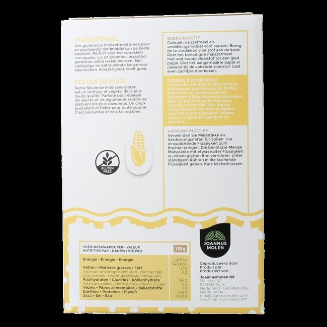 Amidon de maïs bio de premier choix 250 g