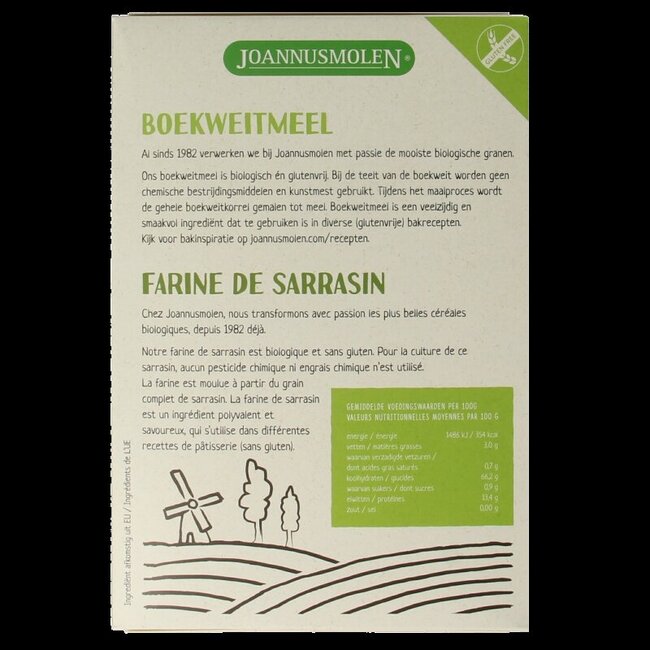 Boekweitmeel eerste keuze bio 350 Gram