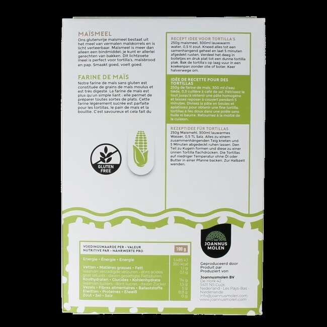 Farine de maïs premier choix bio 350 g