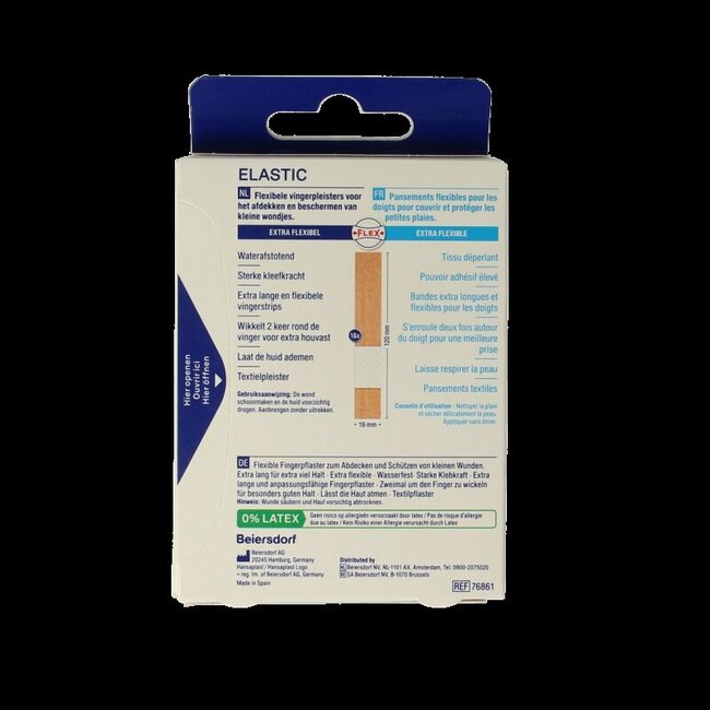 Vingerpleister elastisch strips 16 Stuks