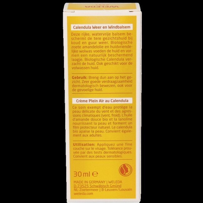 Calendula baby weer & wind balsem 30 Milliliter