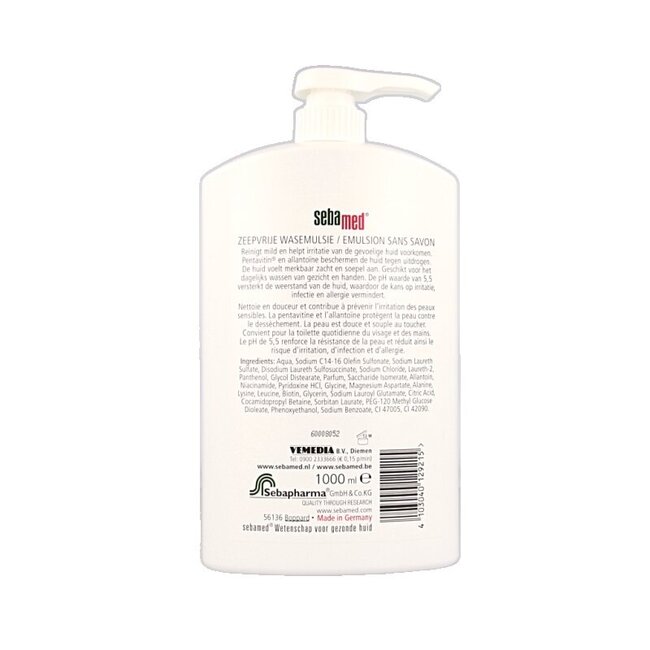 Émulsion lavante sans savon avec pompe 1 litre