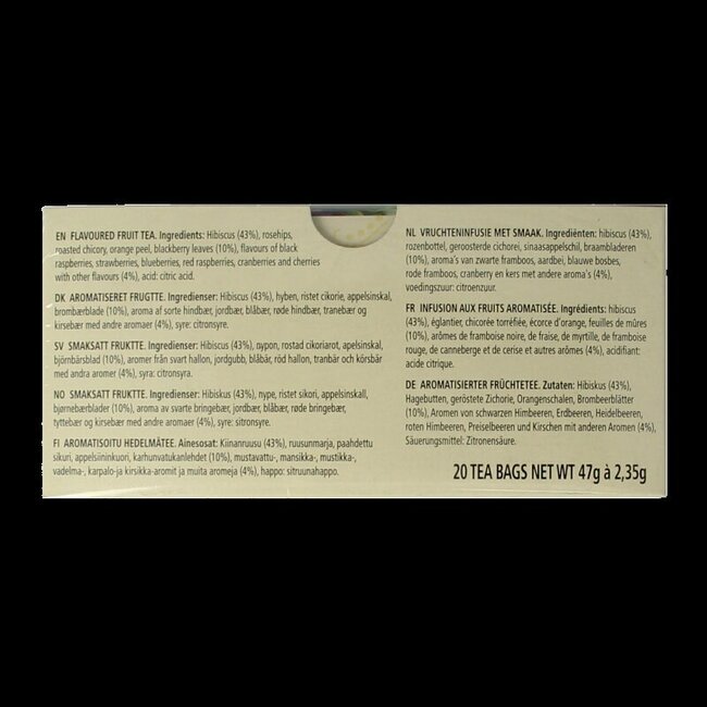 Wild berry zinger herb tea 20 Zakjes