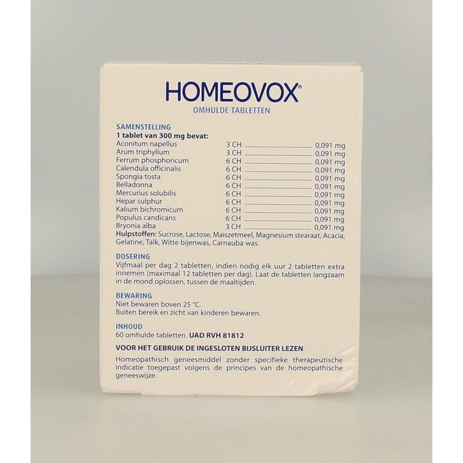 Homeovox 60 comprimés