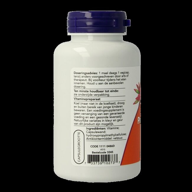 Pantotheenzuur 500mg (B5) 100 Capsules