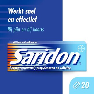 Saridon Pijnstillend en koortsverlagend 20 Tabletten