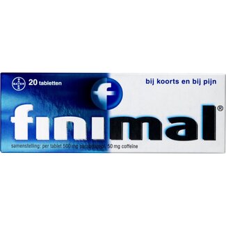 Finimal Paracétamol et caféine 500/50 mg, 20 comprimés