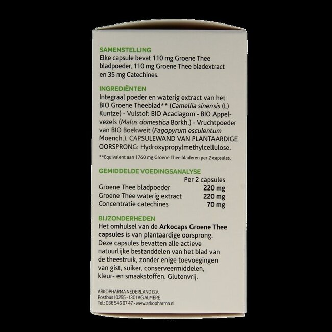 Groene thee bio 150 Vegetarische capsules