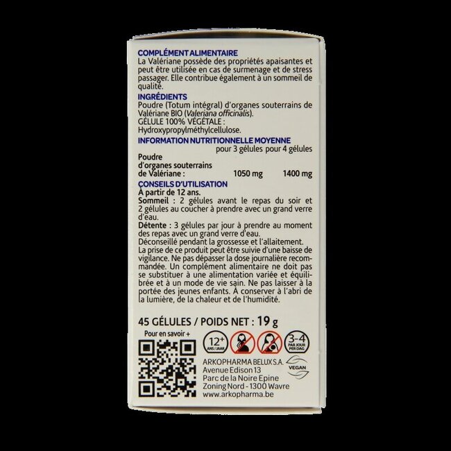Valeriaan bio 45 Capsules