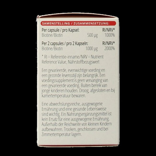 Biotine 500 µg 100 Capsules