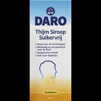 Daro Thijmsiroop suikervrij 200 Milliliter