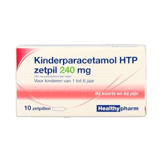 Healthypharm Paracetamol kinderen 240mg 10 Zetpillen